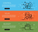 3 creative financial banner vector